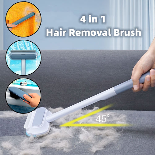 Reusable Pet Hair Remover Brush with Extension Handle