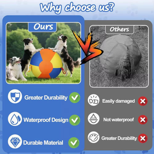 Dog Herding Ball with Cover & Pump – 18" Heavy-Duty