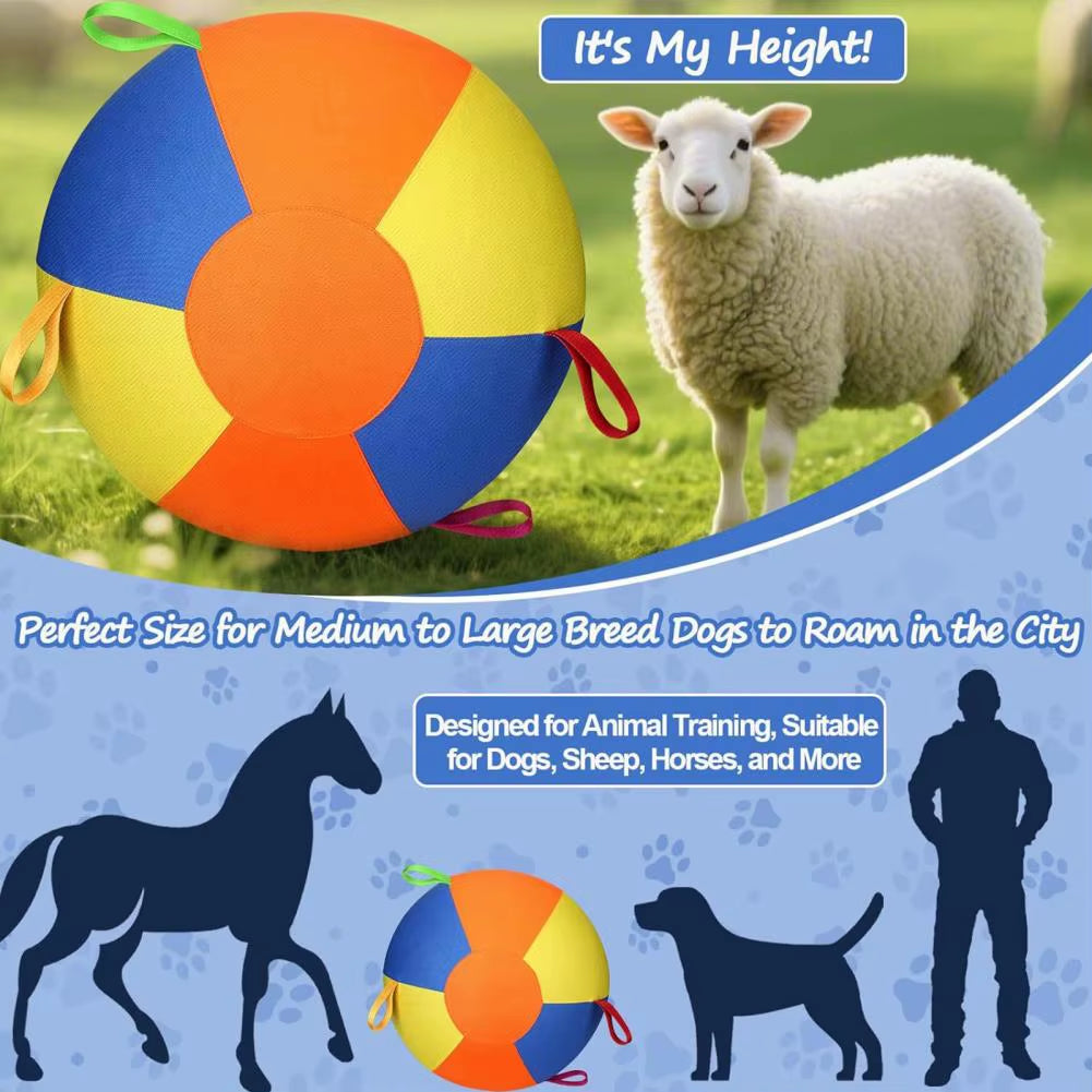 Dog Herding Ball with Cover & Pump – 18" Heavy-Duty